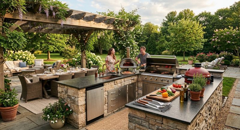 Outdoor Kitchen Renovation in Katy, TX